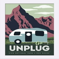 Nacionalni park Zion, Utah - Idite iz INPUG-a - Retro Camper - umjetničko delo sa lampionama