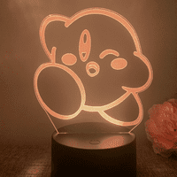 3D noćni lagani medvjedića dodir Šareni daljinski upravljač Kreativni poklon LED stolni svjetiljka zvijezda Kirby Black Touch Colorful Daljinski upravljač Boje