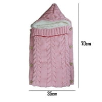 Novorođena pokrivačica Baby Swaddling pokrivač pletena torba za spavanje, ružičasta, G44942