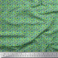 Soimoi ljubičasta pamučna pamučna ducka tkanina spiralna i geometrijska tiska šivajući tkaninu širok