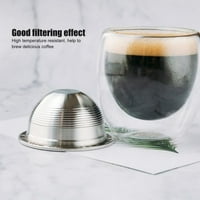 Kapsula kapsula kafe kafit od nehrđajućeg čelika hemisferični filtri za punjenje za Nespresso Vertuo