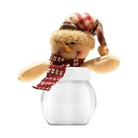 Heiheiup Božićni bombonski jar Dječji poklon Santa Snowman Ornament Skladište Bo bistrine novitet Cookie