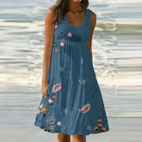 Ženska haljina s tenkama Ljeto proljeće nagledno mini boho haljina slatka rukava s rukavima s majicom s kratkom majicom haljina