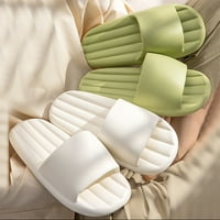 Kućne papuče za žene za žene Ženska ljetna čista boja jednostavna Eva Obiteljska kupaonica papuče, bijela