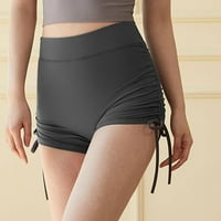 NSENDM ženske kratke hlače plus veličina elastične struke Bermuda šorc za žene plus veličine kratke
