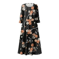 Feterrnalna haljina za žene Proljeće Boho casual modne haljine rukava za odmor Velike veličine maxi