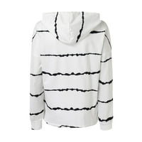 Kali_store puni zip hoodie ženske grafičke dukserice dugih rukava sa duksevima sa džepom bijele, m