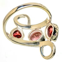 Gruba ružičasta turmalina, granetske prstene - ručno izrađena boho vintage nakit RING133058