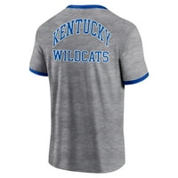 Muške fanatike marke Heather Grey Kentucky Wildcats Classic Station Ringer majica
