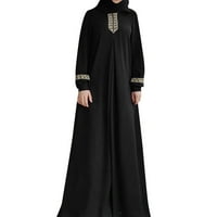Floleo ženska haljina za dugih rukava ljeto plus veličina Print Abaya Jilbab Muslim Maxi haljina Casual