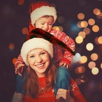 Holloyiver odrasli Božićne boje crno-crvene ploče sa dlakombog božićnim šeširom