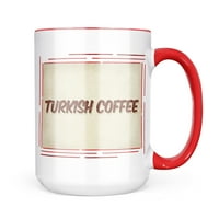 Neonblond turska kafa, vintage šalica za šal za ljubitelje čaja za kavu