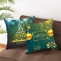 OZMMYAN Bamboo jastuk za božićne dekor preživio je pokrov za jastuk za obiteljski jastuk za bacanje poklopca