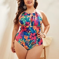OcivieR Rechaless Print Plus Swimmwew Coleit twimsuit Obriši jednodijelne Ženske kupaći kostimi