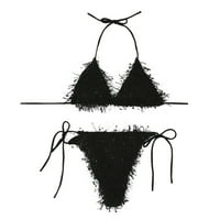 BabySbule Womens kupaći klirence Ženska seksi visoki kontrast grudi gradijent Split Bikini set jedan