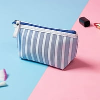 Stamens šminka torbica Travel Striped tiskana kozmetička torba za toaletni taler prugasti štampani patentni
