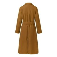 Tking Fashion Women Cardigan With Wonene kaput elegantan reverski kaput od pune boje dugački jakna Radna