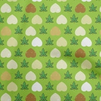 Onuone Rayon Zelena tkanina Kawai Craft Projekti Dekor tkanina Štampano od dvorišta Široko-6k