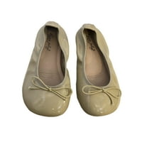 Daeful Dame Casual cipele Udobni balet Stan sa lukom stanovi Haljina modna lagana klizala na bež žutu