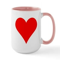 Cafepress - Jednostavna crvena šalica srca - OZ keramička velika krigla