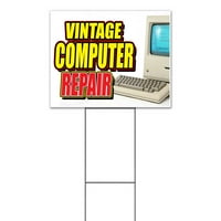 Vintage servis za popravak računara, uključuje metalni stup udio