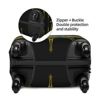Poliesterski elastični poklopac prtljage, Spades Poker smrtna lubanja žuta uzorka za prašinu otporna