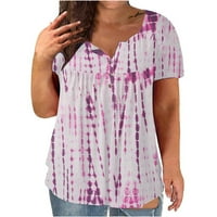 Ženske bluze i vrhovi Dressy Casual Chort rukav Grafički printovi Košulje Pink XL
