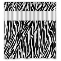 Hellodecor White Zebra Stripes Lines linije za zavjese od tuš kabinalična tkanina kupaonica Ukrasna