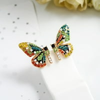 Sawvnm great pokloni Leptir rhinestone uši za uši za stezanje naušnica modni nakit višebojni vruća prodaja