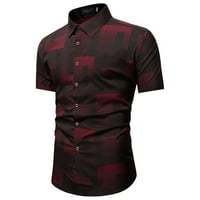B91XZ košulje za muškarce Muškarci Proljeće i ljetna košulja Moda Print Casual Rever Jednokrevetna majica