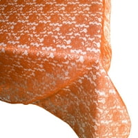 Sheer čipkaste stolnjak prekrivanja i zabavne ukrase narančasta
