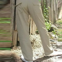 Muški ležerne ravne harem hlače Sport teretana joga elastične vrećice dugih pantalona svijetlo siva m