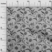Onuone baršunaste sive tkanine cvjetni retro DIY odjeća za pretežnu tkaninu Tkanina od dvorišta široko