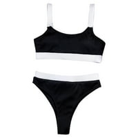 Kupaći kostimi za žene Ženski patchwork Print Solid Boja Split Bakini kupaći kostim