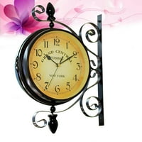 Vintage Dvostrani zidni sat željezo tihi Grand Central Station Wall Clock Art Clock Dekorativni dvostruki
