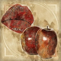 Crvene vruće usne i sočne jabuke Print Ronald Bolokofsky FAS1606
