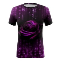 Koaiezne bluze za žene Proljeće Boho 3D štampanje plus digitalni tisak Ženski okrugli luk povremene