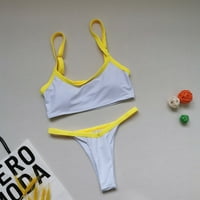 Žene kupaći kostimi Bikini, Axxd Bikini Solid set kupaći kostim Dvije punjene patchwork kupaćih kupaćih