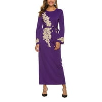 Haljina ženska kaftana vezena fancy abaya večernja haljina maxi haljina padaju haljine za žene duge