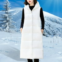 Cardigani za ženske duge zimske kapute od kapuljača s kapuljačom s kapuljačom s džepovima prekrivenim prslukom niz jaknu prekrivana vanjska jakna Ženska kardigan