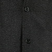 Muški casual kaput jakna Čvrsta pojedinačna jakne od krutog isključivanja ovratnika duge obrnuto tkanje
