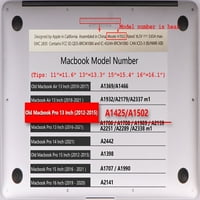 Kaishek samo za MacBook Pro Sκe izdanje slučaja A & A1425, plastična poklopac s tvrdom koferom + crna
