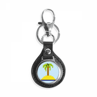 Ljetno jedro kokosov drveni pikselov ključ za ključeve lančanog prstena za prsten za ruke