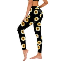 Puawkoer ženski ležerne cvjetne gamaše za ispisu vježbanje pantalone na trčanje ženske plus veličina