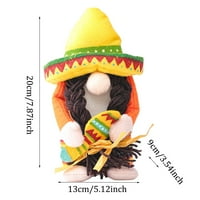 Meksički karneval širokim padu na šeširu za lutke ukras za lutke