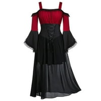 Meichang renesansne haljina Women plus veličine sa ramena haljina šifon gotička haljina dugih rukava