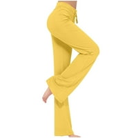 Honeeladyy Plus size Ženske hlače Ženske hlače sa visokim strukom Široke pantalone za noge Vježbajte