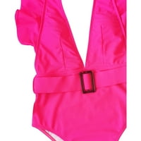 CLLIOS WOMENS Podignite jedno kupanje odijelo za mršavljenje ruffle kupanje odijelo kupalište kupaći