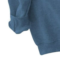 Žene smiješno hladno slovo Ispis pada na vrhu Crewneck Grafički grafički dugi rukav Twirts Masmen majica