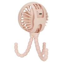 Mini prijenosni ventilator, zupčanici ABS punjivi USB ventilator 0,8-3.4W za dom za ured Pink